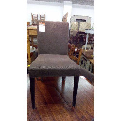 CHAISES TISSU MARRON X4