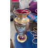 VASE VERRE ÉMAILLÉ ET DORÉ