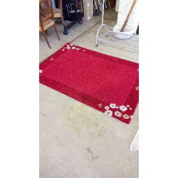 TAPIS FLEURS JAPON EN L ETAT