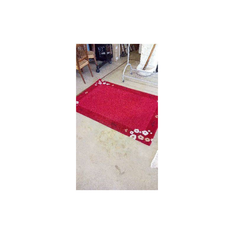 TAPIS FLEURS JAPON EN L ETAT