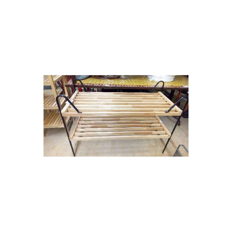 ÉTAGÈRE BOIS ET TUBES