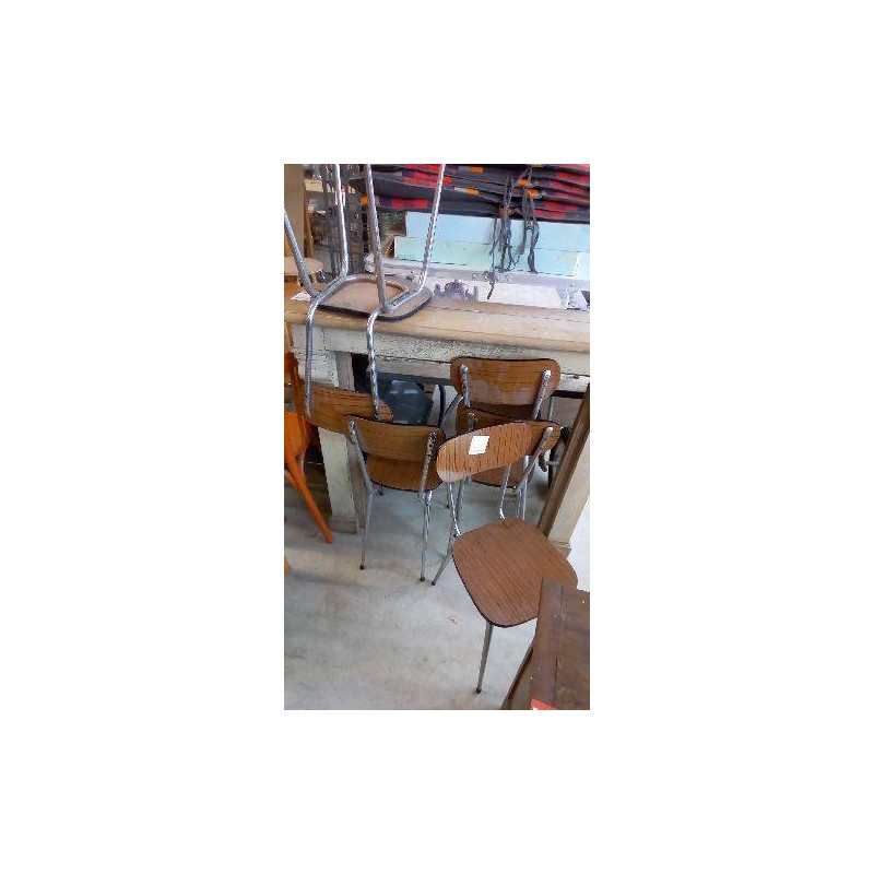 LOT DE 6 CHAISES FORMICA 