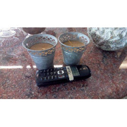 PAIRE DE BOUGIES POT ZINC