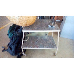 DESSERTE À ROULETTES MARBRE