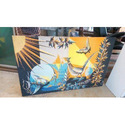 TOILE SÉRIGRAPHIÉE VINTAGE...