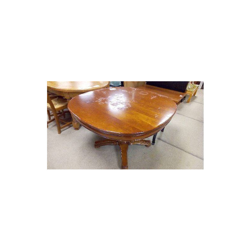 TABLE MERISIER EN L\'ÉTAT 2 ALLONGES 4 PIEDS ADD.