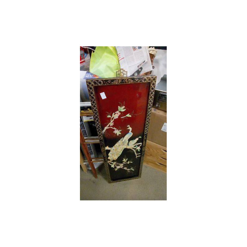 PANNEAU LAQUÉ PAONS