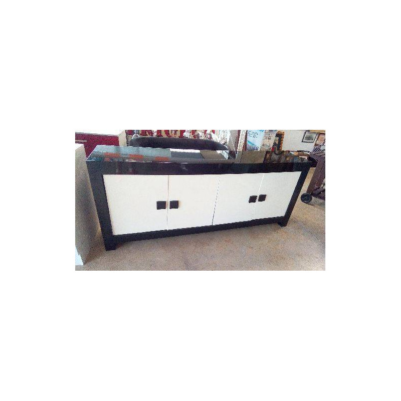 ENFILADE NOIRE ET BLANCHE 4 PORTES