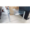 TABLE DESIGN VERRE RONDE 6 COUVERTS