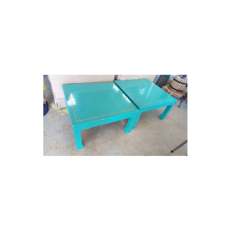 PAIRE DE BOUTS DE CANAPÉ LAQUÉ VERT