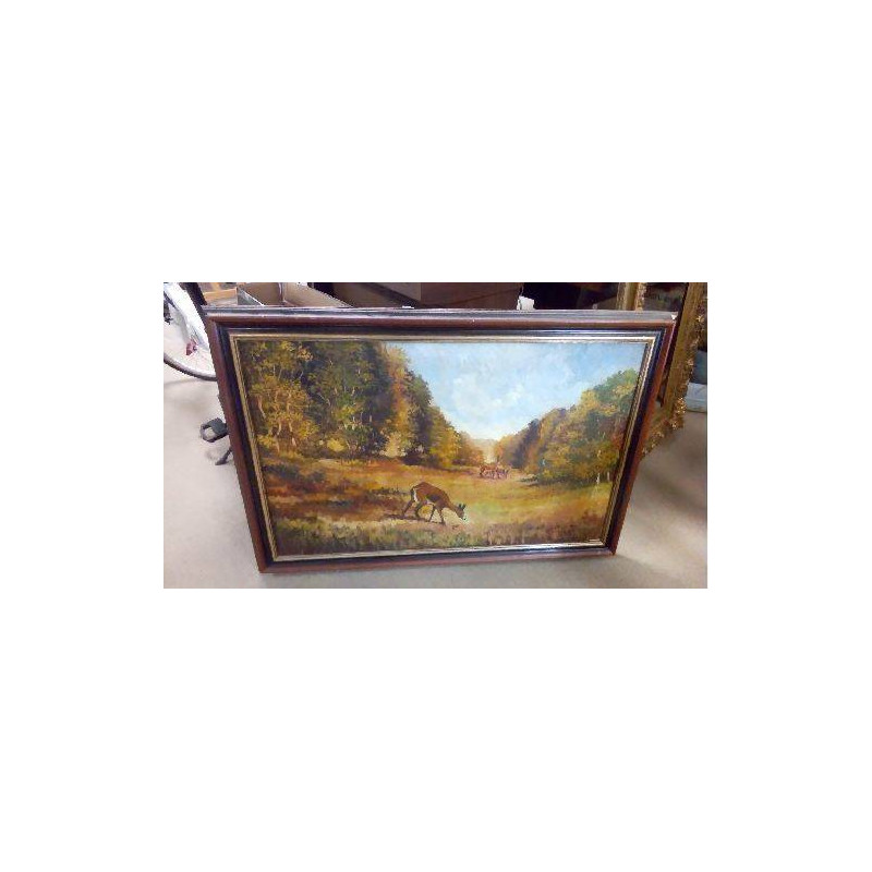 TABLEAU SCÈNE CHAMPÊTRE CLAUDE KÉROULLÉ