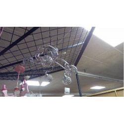 LUMINAIRE BOULES CHROMÉES