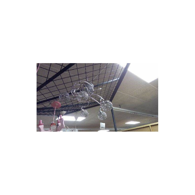 LUMINAIRE BOULES CHROMÉES