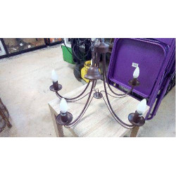 LUSTRE MARRON 5 FEUX