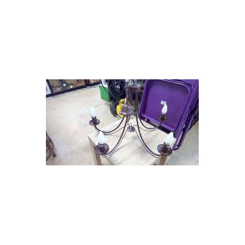 LUSTRE MARRON 5 FEUX