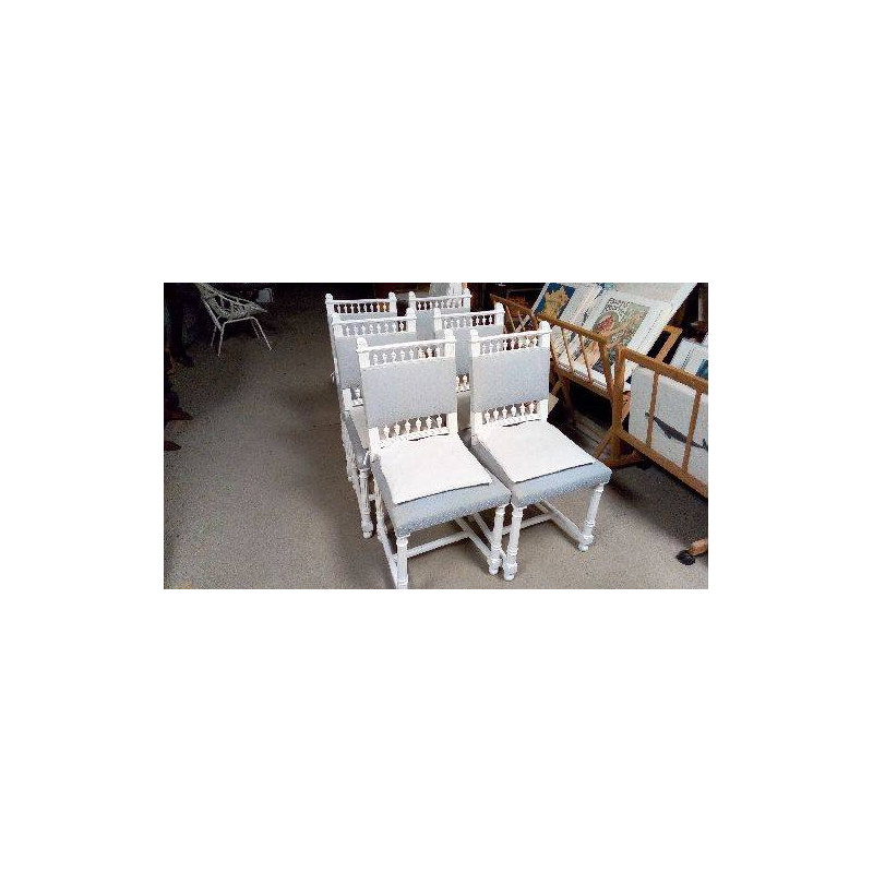LOT DE 6 CHAISES HENRI II REVISITÉES