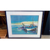 MARINE GOUACHE CHALUTIERS 57X43