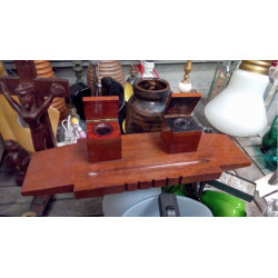 ENCRIER ART DÉCO EN ACAJOU