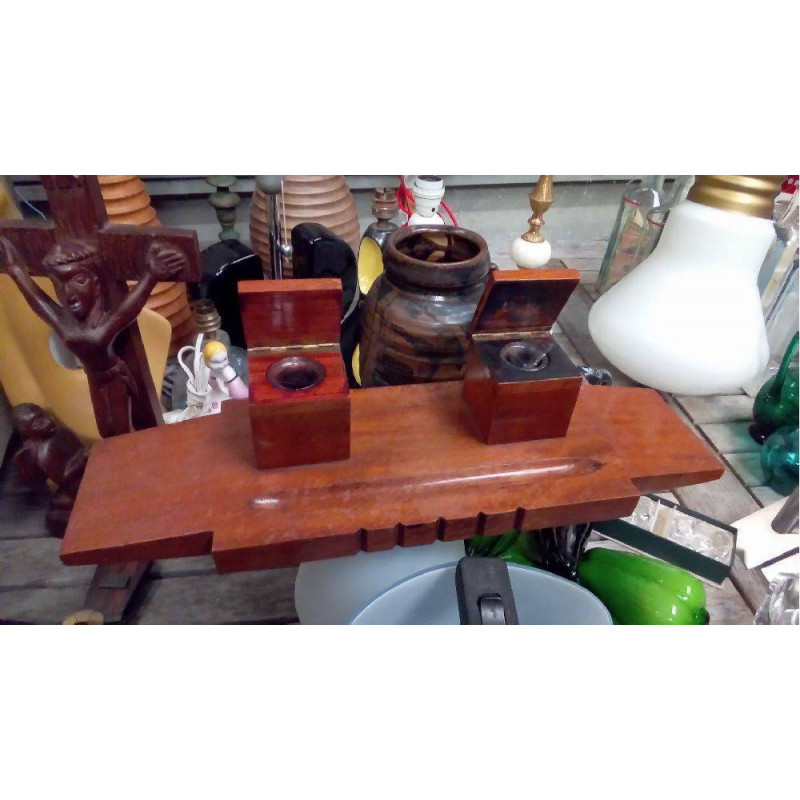 ENCRIER ART DÉCO EN ACAJOU