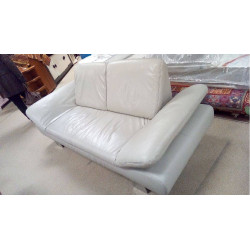 CANAPÉ CUIR GRIS 2/3 PLACES