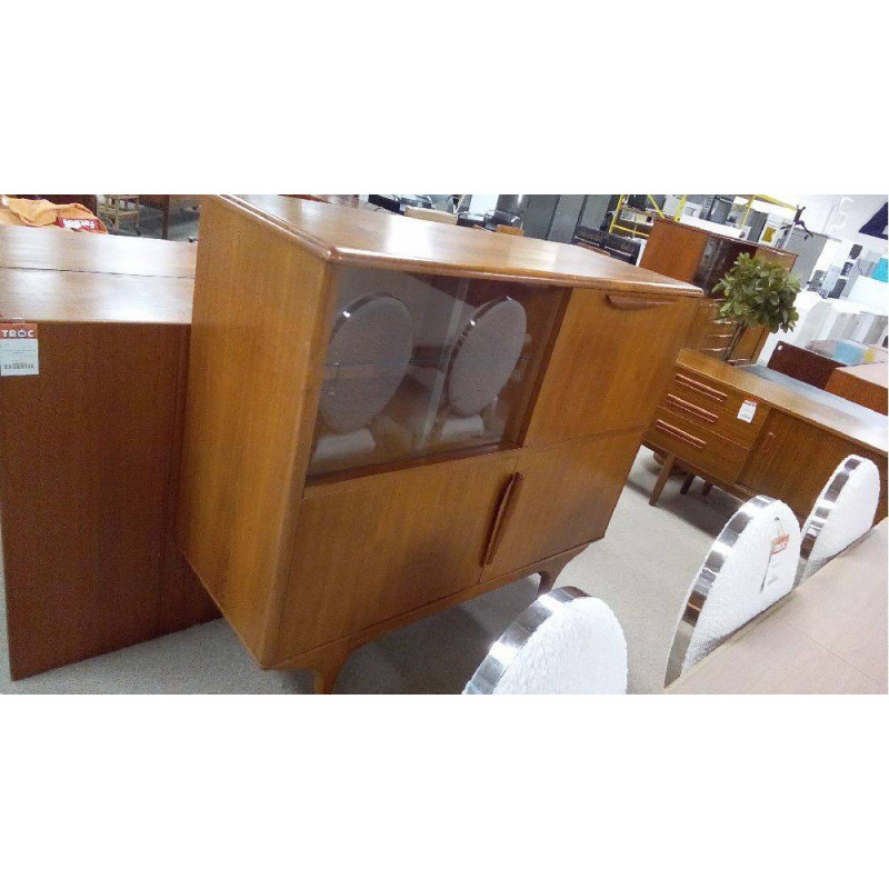 MEUBLE VITRINE TECK MEUBLE TV 1M25