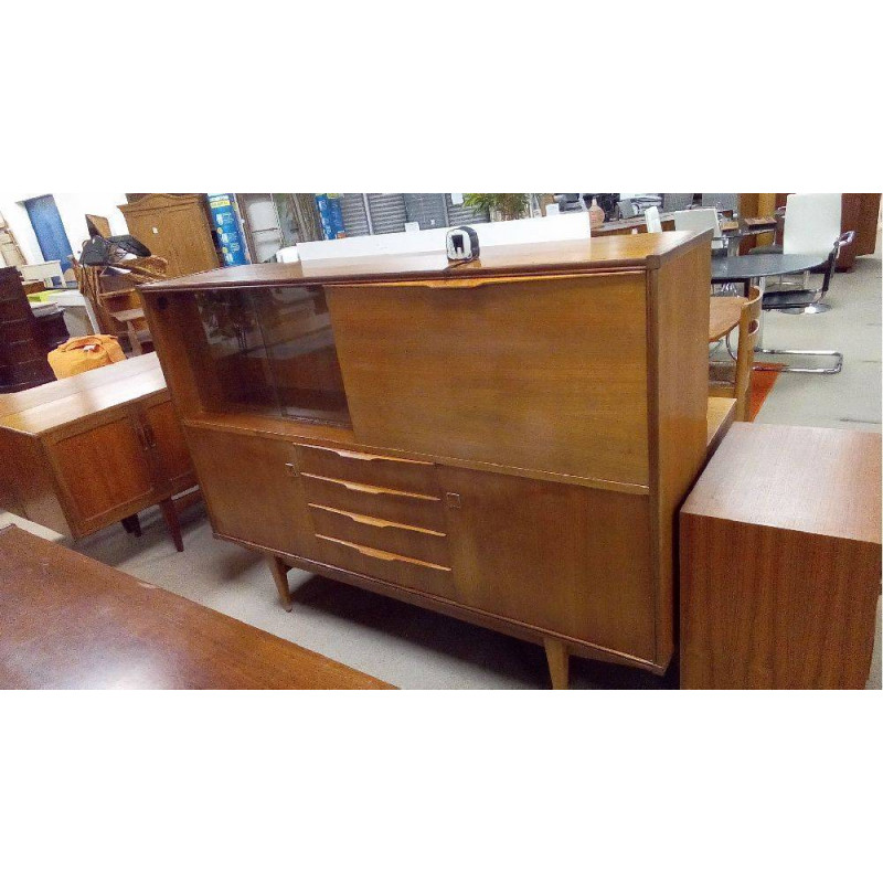 MEUBLE DE RANGEMENT/BAR TECK 1M80 POIGNÉES BASCULANTES