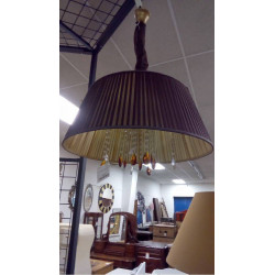 PLAFONNIER TISSU MARRON