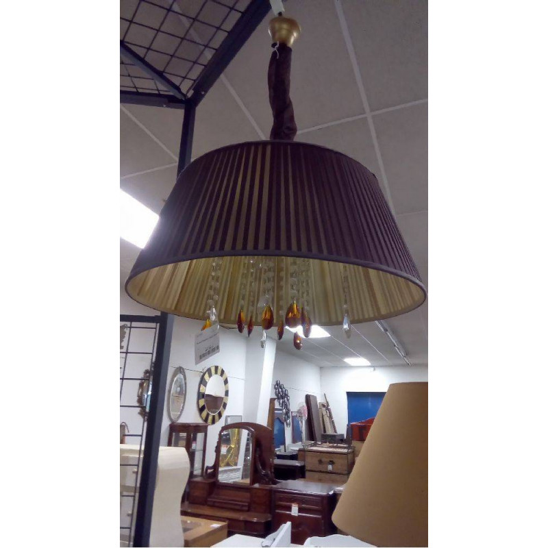 PLAFONNIER TISSU MARRON