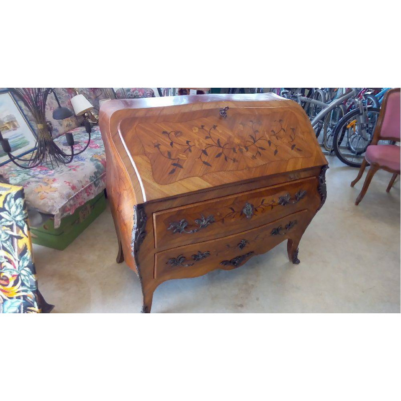 SECRÉTAIRE GALBÉ BOIS DE ROSE