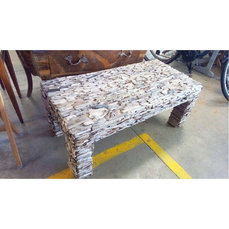 TABLE BASSE BOIS FLOTTÉ 