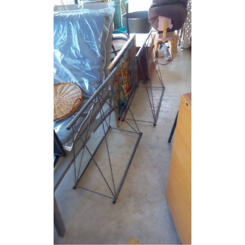 PAIRE DE TRÉTEAUX MÉTALLIQUES EIFFEL