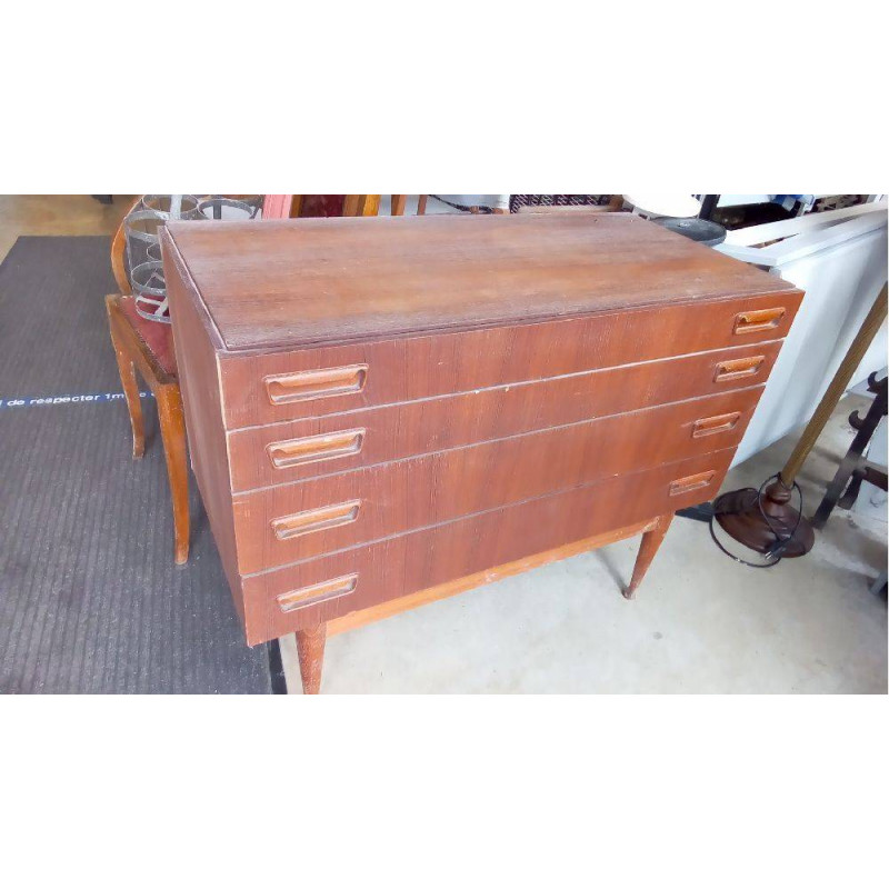 COMMODE VINTAGE 4 TIROIRS À RAFRAICHIR