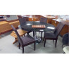 LOT DE 4 CHAISES LLOYD LOOM MARRON