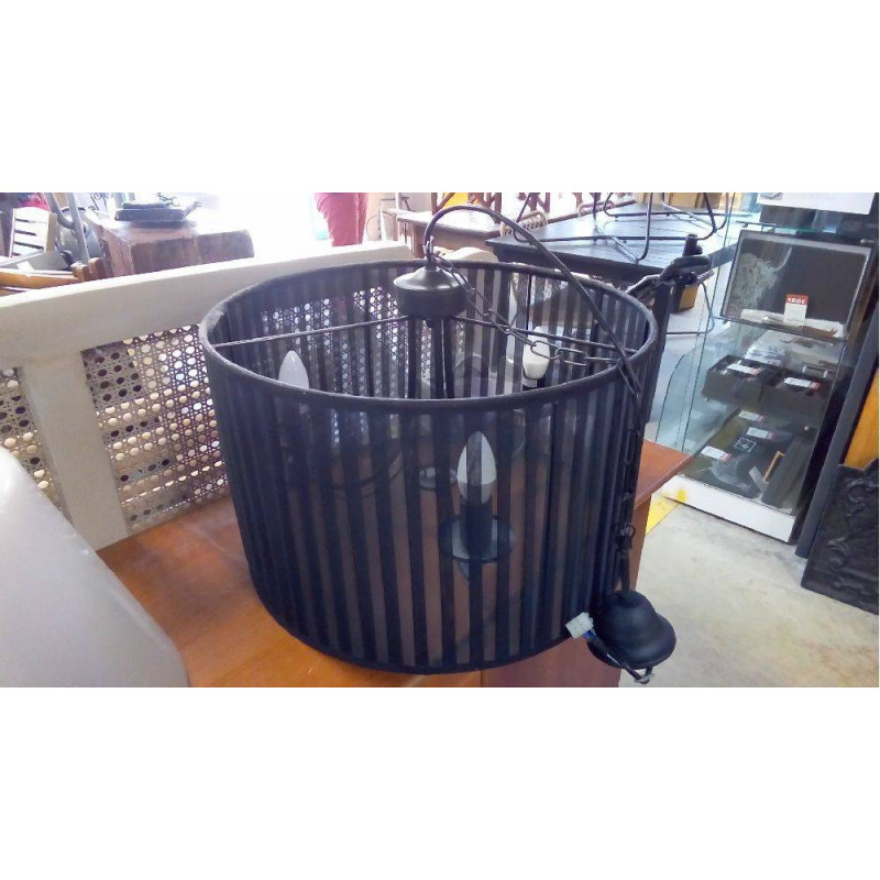 PLAFONNIER NOIR TISSU