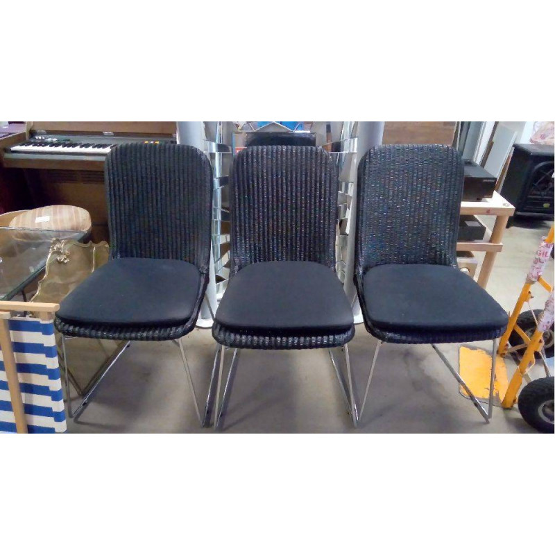 3 CHAISES LLOYD LOOM MODERNES