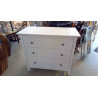 COMMODE BLANCHE 3 GRANDS TIROIRS 
