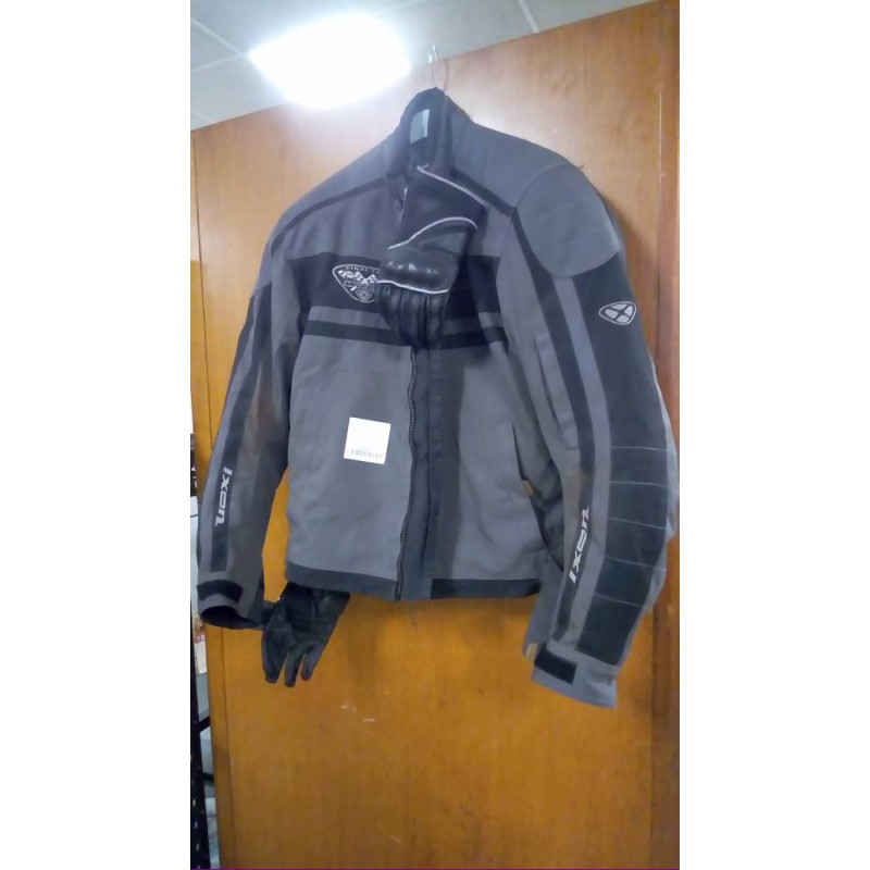 VESTE DE MOTO IXON TAILLE M + GILET AMOVIBLE + GANTS T M