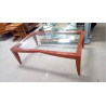 TABLE BASSE VERRE ET BOIS MODERNE