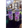 PAIRE DE VASES PORCELAINE PEINTE 21CM