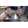 PAIRE DE VASES CÉRAMIQUE DORÉE