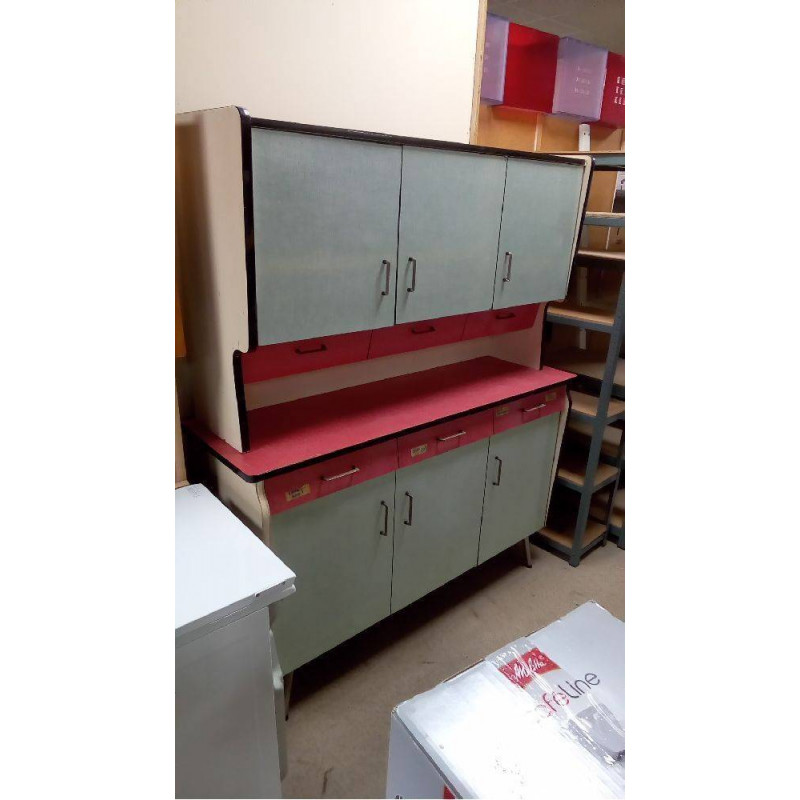 BUFFET FORMICA ROSE ET VERT