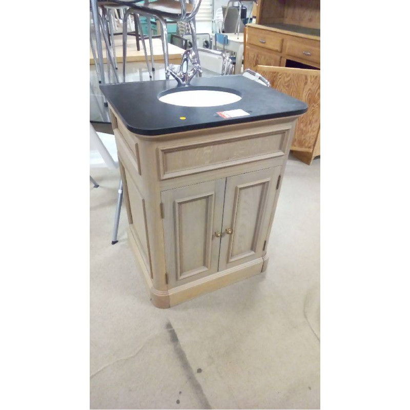 PETIT MEUBLE DE SALLE DE BAINS ARTISANAL BOIS MASSIF REINE HORTENSE