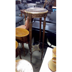 SELLETTE BOIS DORÉ ET MARBRE