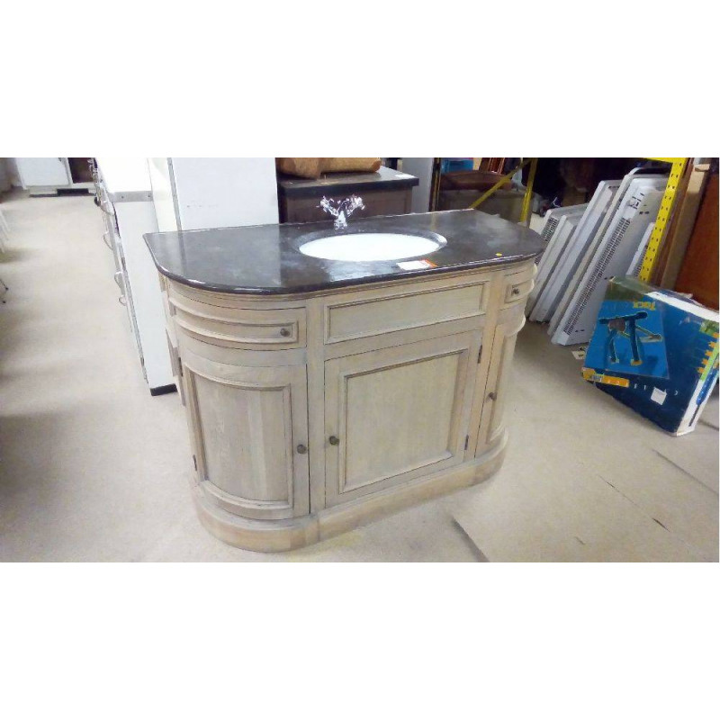 MEUBLE DE SALLE DE BAINS ARTISANAL MM PLAN GRANIT REINE HORTENSE