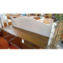 TETE DE LIT TISSU GRIS