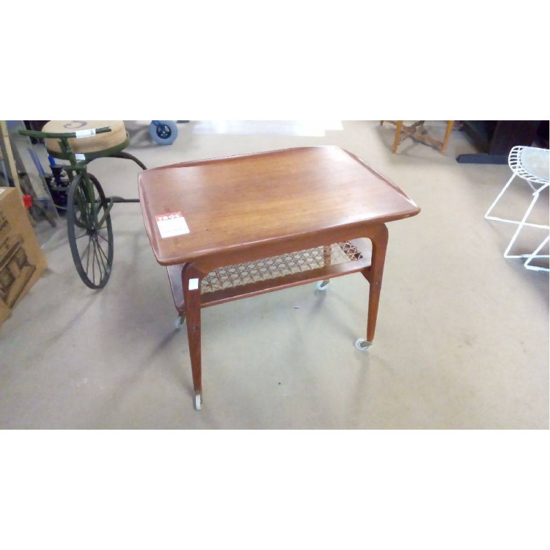 DESSERTE TECK ET CANNAGE SCANDINAVE 