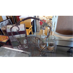 PANIER BOUTEILLES FER FORGÉ