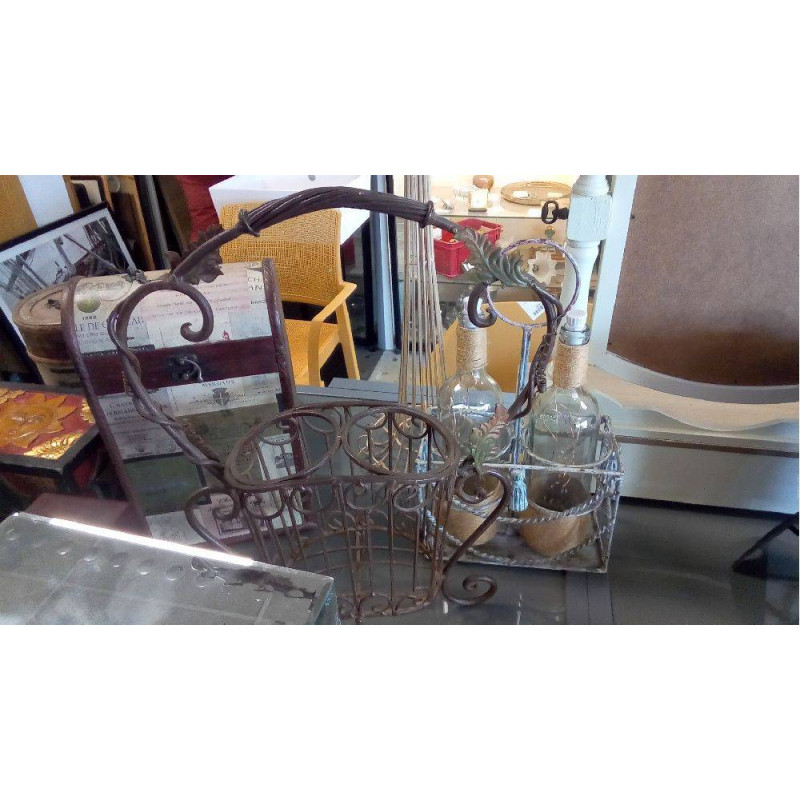 PANIER BOUTEILLES FER FORGÉ