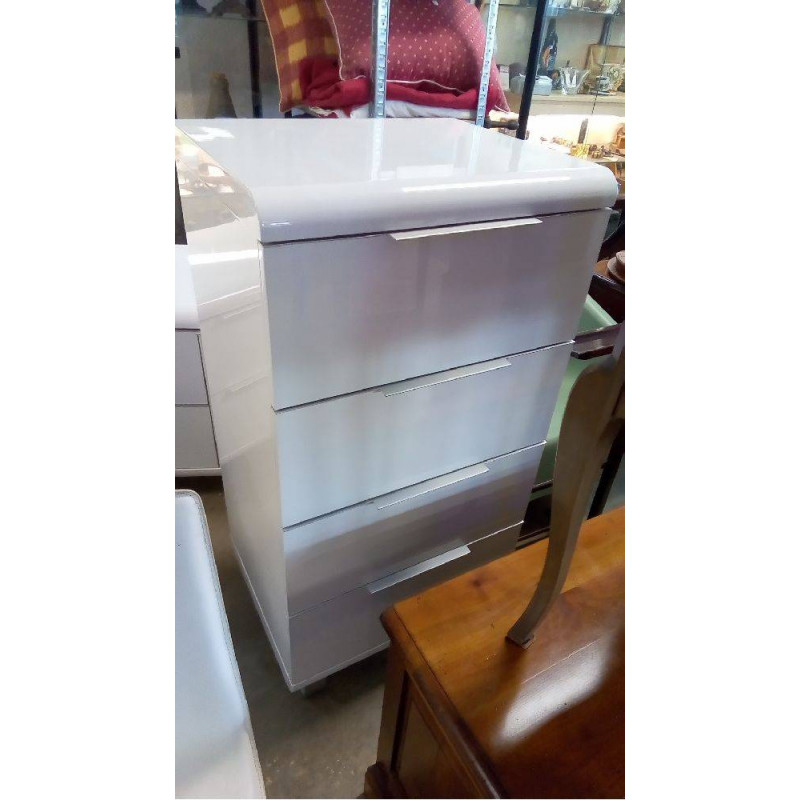 COMMODE HAUTE LAQUÉE MODERNE 4 TIROIRS