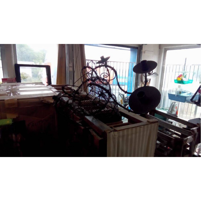 LUSTRE FER FORGÉ 6 BOUGIES